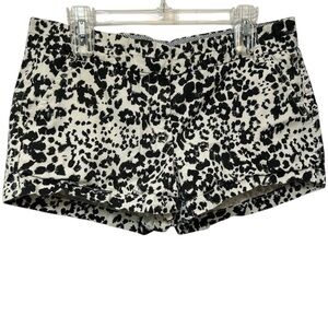 J. Crew Black and White Patterned Cotton Shorts